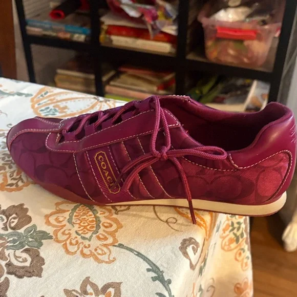 Coach Kirby Sateen Shoes - Plum - Picture 1 of 10